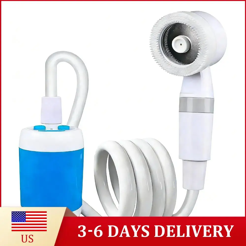 

Портативный душ для улицы со встроенным аккумулятором 4000 мАч, перезаряжаемый, для походов, путешествий, мытья автомобиля и ухода за животными