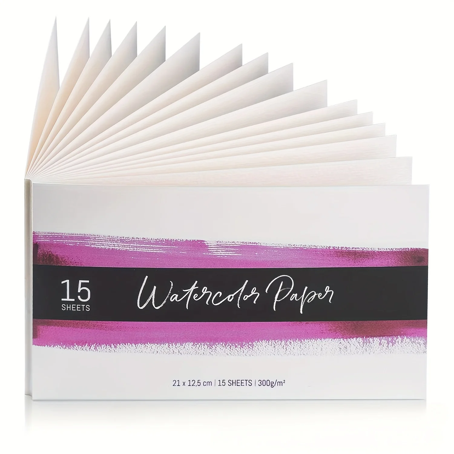 Wood Pulp Watercolor Painting Book for Beginners Watercolor Painting Book Medium Coarse Grain 15 Pages 300g