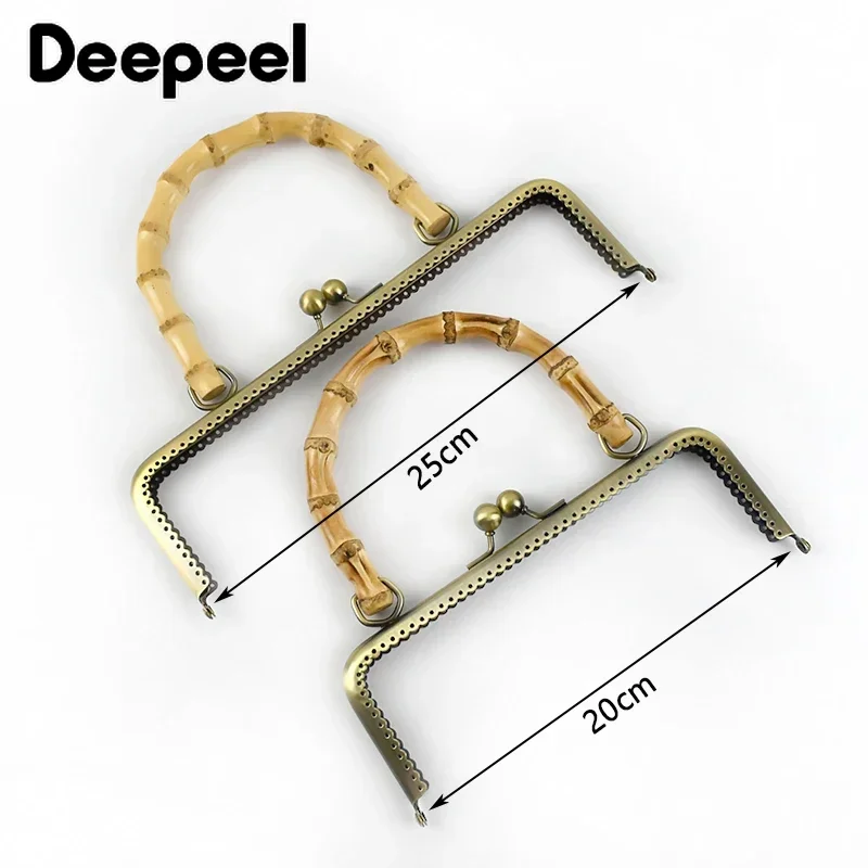 1/2/5Pcs Deepeel 20/25cm Metal Purse Frame Handle Bags Kiss Clasp Sew Kit DIY Bag Framework Handbag Sewing Brackets Accessories