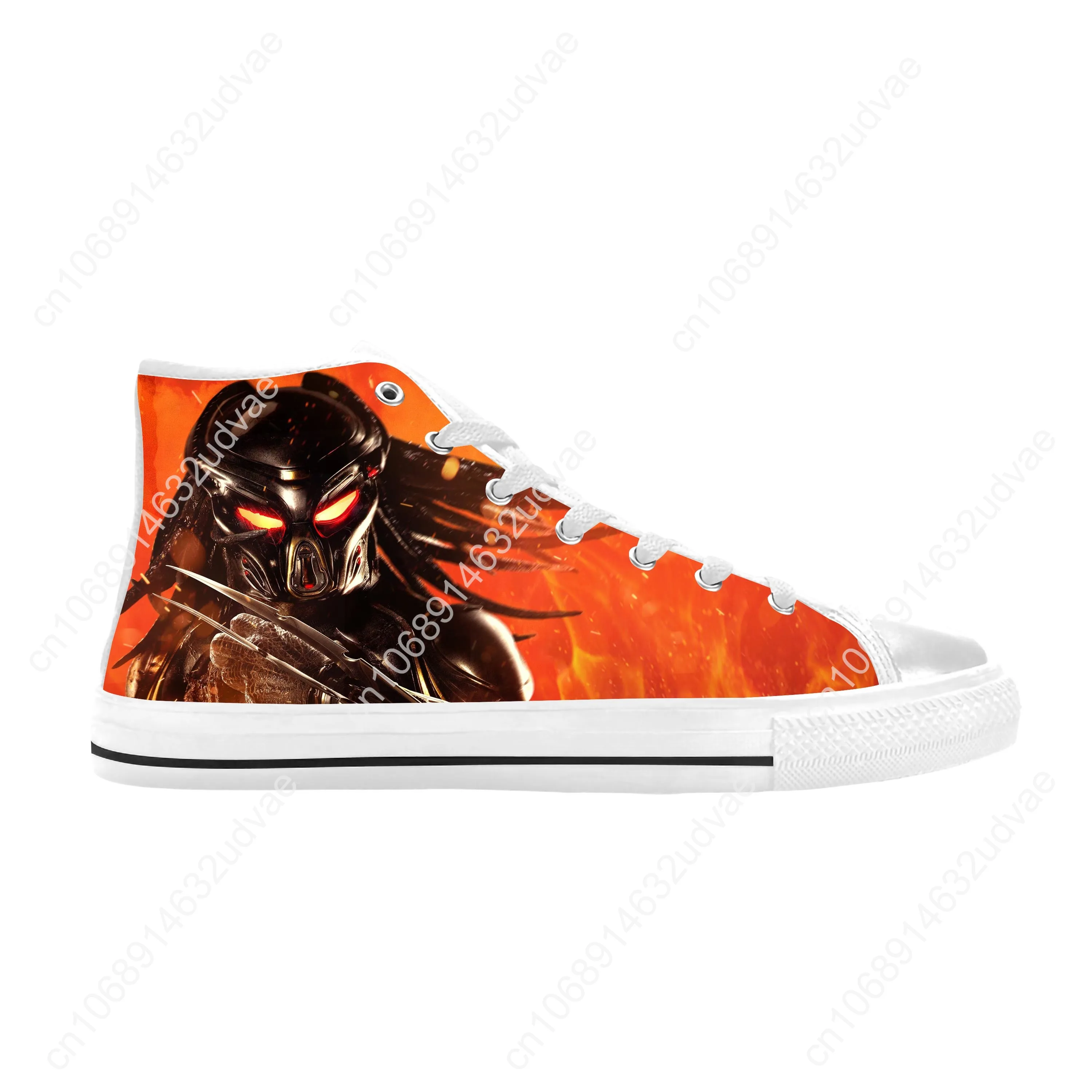 The Predator Alien Movie Horror Scary Predators Casual Cloth Shoes High Top Comfortable Breathable 3D Print Men Women Sneakers