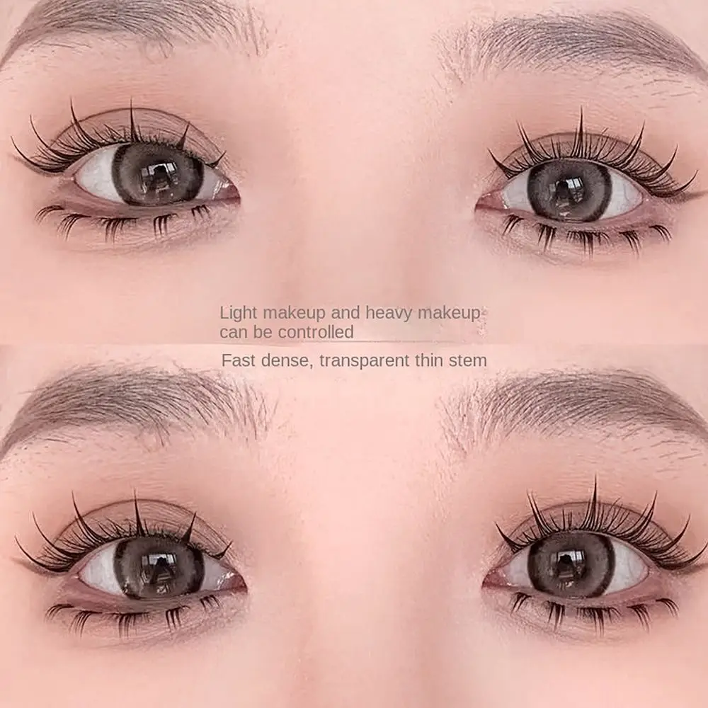 Paire entière de faux cils naturels pour femmes, style serpentin inférieur, tiges transparentes, une pièce, outil de maquillage des yeux bricolage