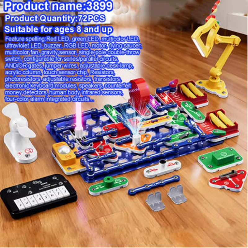 Boys STEM Education Building Block Toy Set Electronic Science Physics Technology Experiment New Model