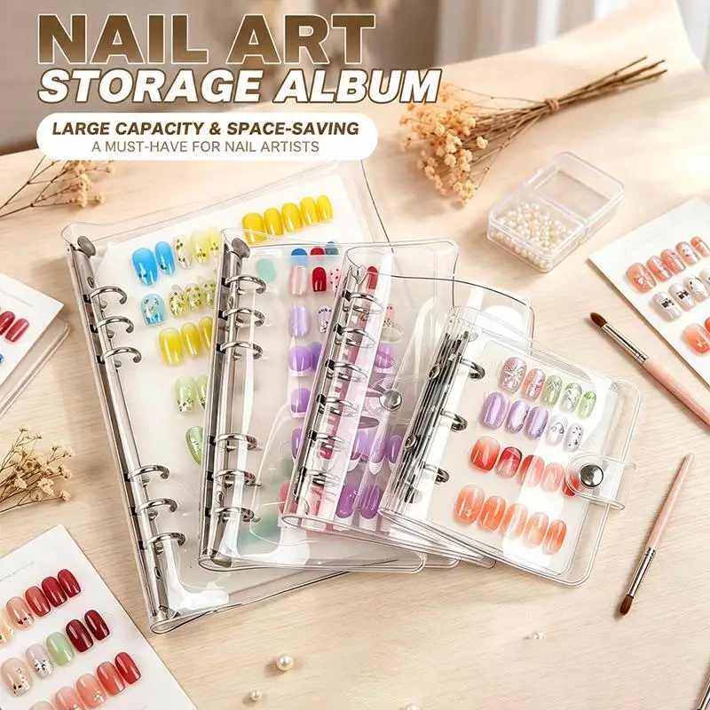 1/3Pcs Set Nail Art Storage Exhibition Album DIY Simple Nail Art Storage Tool Nail Display Organizers For Nail Art Tools