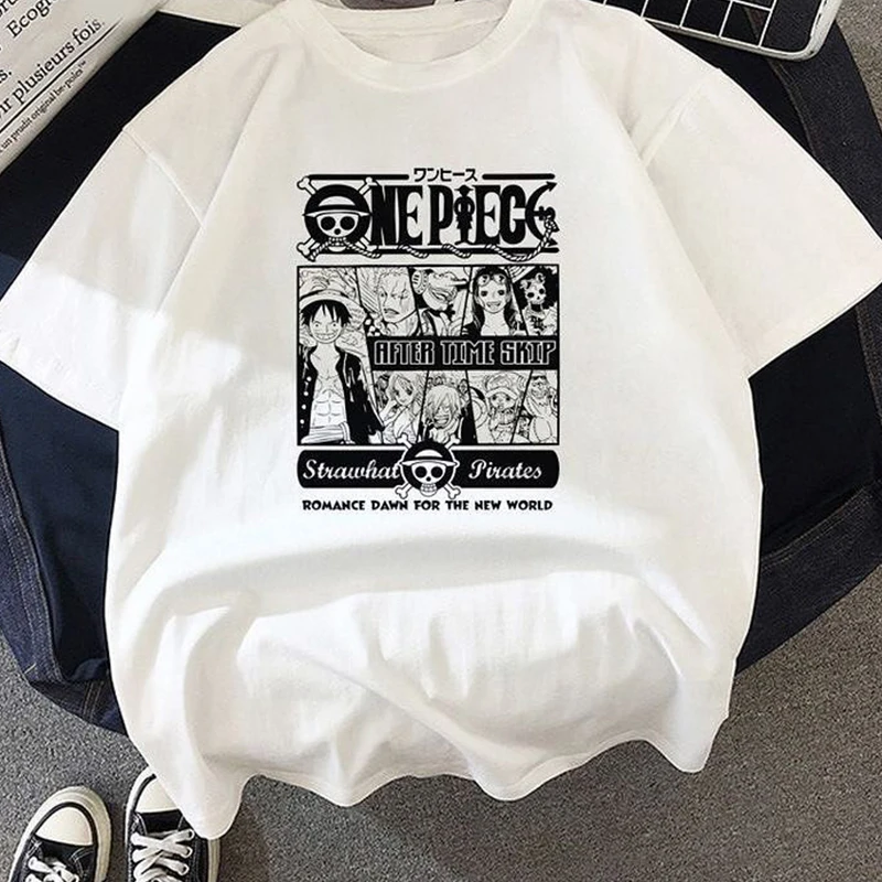 

ONE PIECE Peripheral Clothes Men's and Women's Nautical King Nika Luffy Five-Gear Sauron Trend Loose Short Sleeve T-Shirt