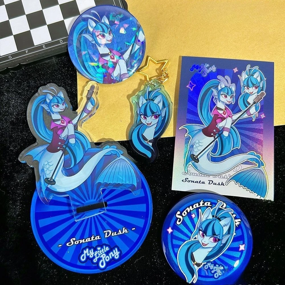 My Little Pony Set Shiny Laser Badge High Quality Acrylic Stand Exquisite Laser Card Premium Set Decoration Collection Gifts - view 2