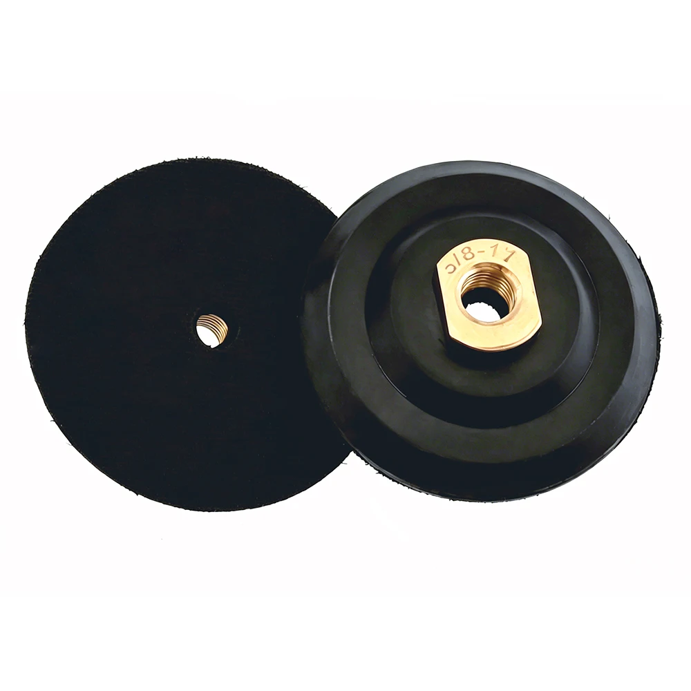 RIJILEI 4Inch Rubber Backer Pads 100mm Sanding Pad Polisher M14 Or 5/8-11 Stone Tools For Granit Sanding Pad