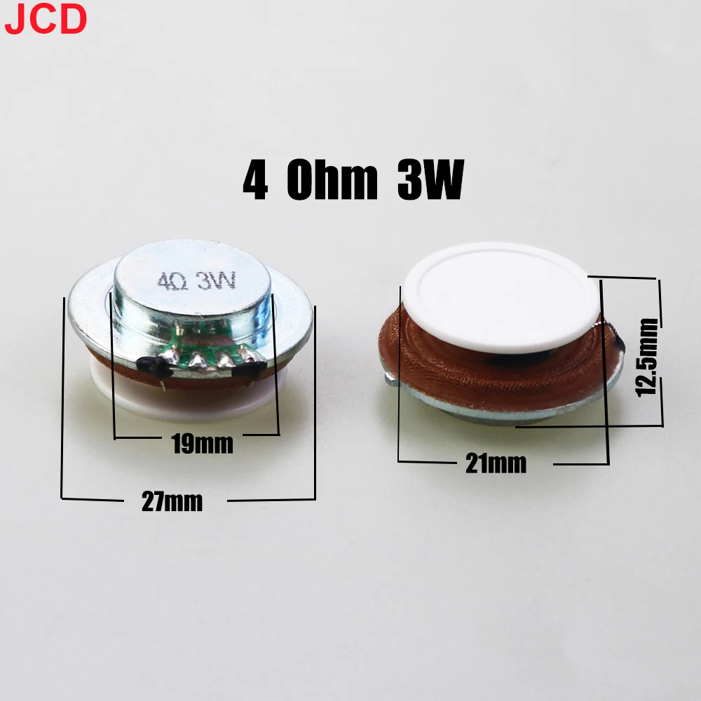 JCD 1 szt. 27MM 4R 3 W rezonans drgań Mini głośnik głośnik Stereo głośnik wibracyjny Vbro głośnik 4 omy 3 Watt