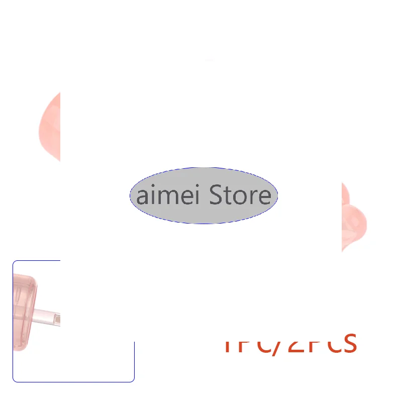 1/2 Uds. Tubo vacío de brillo de labios de 3,5 ml, botellas rellenables de plástico, contenedor de lápiz labial líquido, cubierta de corazón de melocotón rosa, botella de brillo de labios