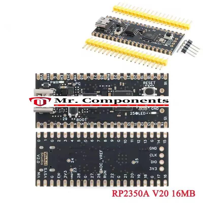 RP2350A_V20 Replace PICO2 Raspberry Pi RP2350 RISC-V Hazard3 520KByte SRAM 4MB/16MB QSPI Flash MicroPython/C/C++C For Arduino