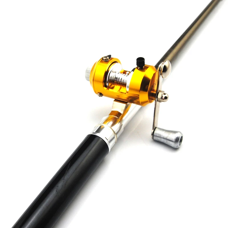 

Metal Drum Reel Pocket Pen Fishing Rod Special Fishing Line Reel Telescopic Mini Portable Fishing Rod Fishing Gear Supplies