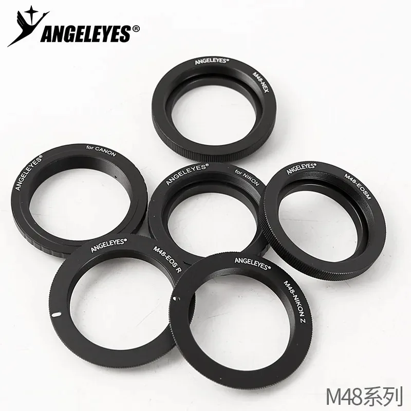 Angeleyes DSLR Adapter Ring Micro Single Mount Compatible with Canon EF RF EF-M Nikon F Z Sony E M48 Thread - Camera Accessory
