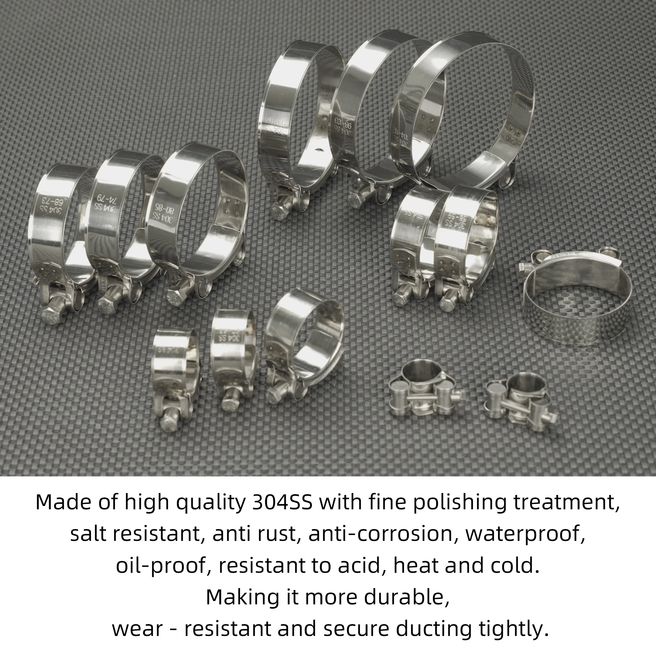 Collier de serrage réglable en - T-Bolt Hose Clamps Stainless Steel Turbo avis et prix