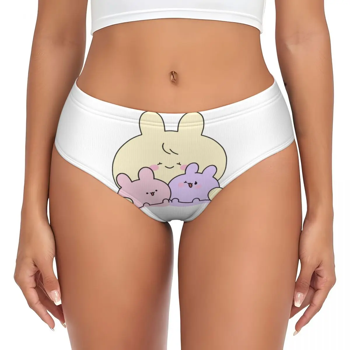 

Custom Asamimichaan Anime Cartoons Asamimi Brief Panties Women's Comfort Stretch Underwear Valentine's Day Gifts Underpants