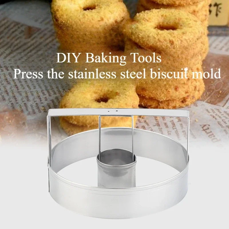 Stainless Steel Donut Mold Round Biscuit Cutting Mold DIY Bread Chocolate Baking Gadget Cake Decorating Tool Baking Supply