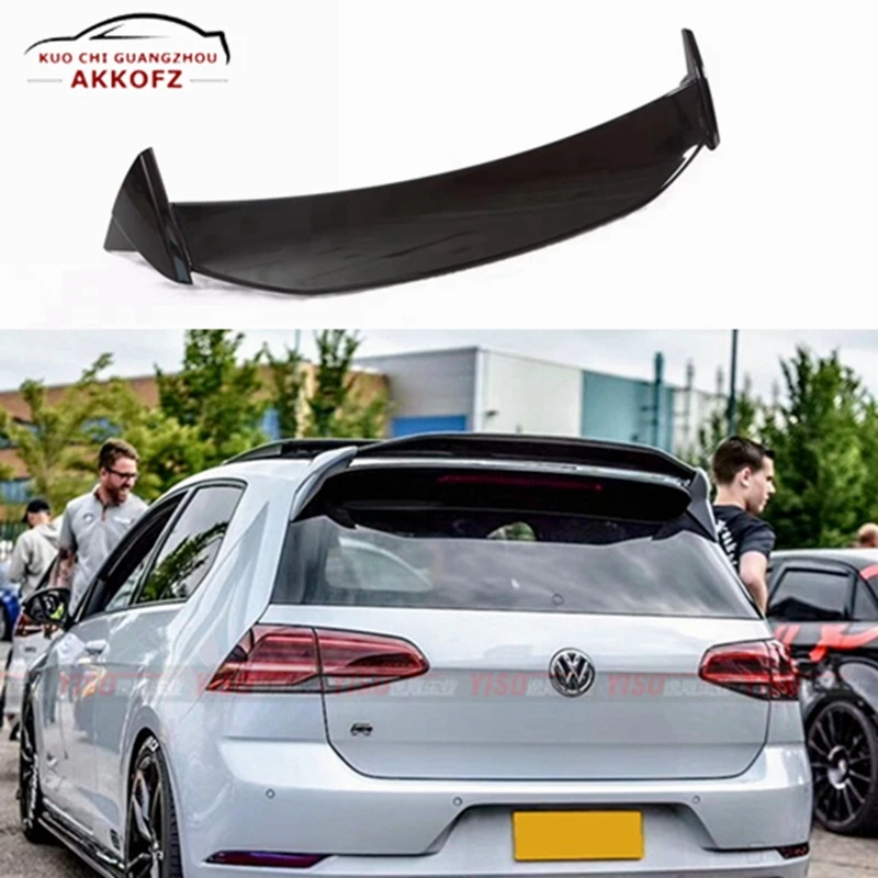 For Golf 7 MK7 MK7.5 Standard Edition Car Black Top Wing SPOILER ABS Material 2014-UP(Rline installation requires flank removal)