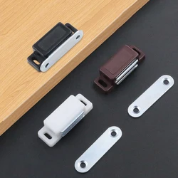 10Pcs/Set Plastic Cabinet Magnet Latch Magnetic ABS Cabinet Kitchen Catches Door Catch Cupboards Drawers Shutters (No Screws)