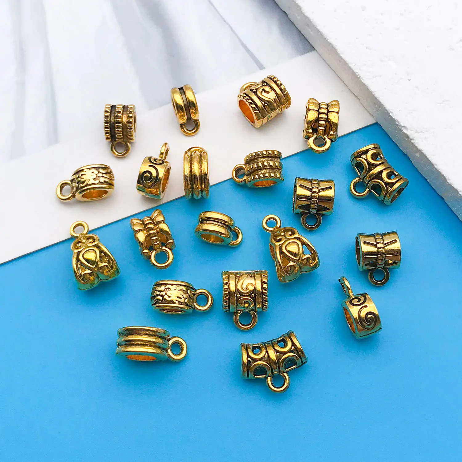 Mix 20pcs/Antique Gold Three-way Series Fashion Jewelry Necklace Making DIY Back to School Halloween Thanksgiving Fashion Access