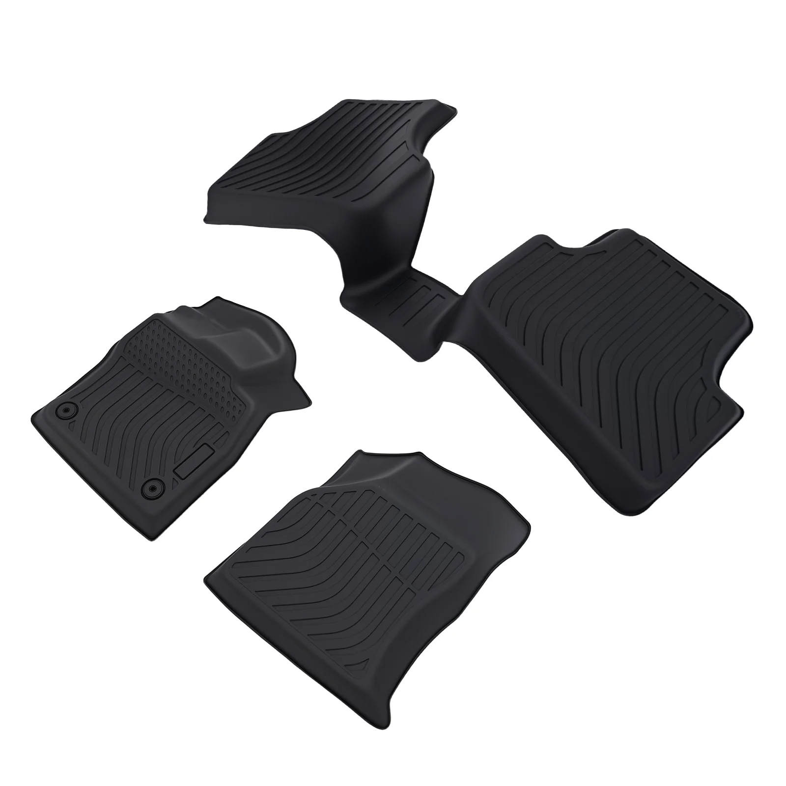 

Black Floor Mat Set for Volkswagen Jetta 2019-2024 TPE Rubber All Weather