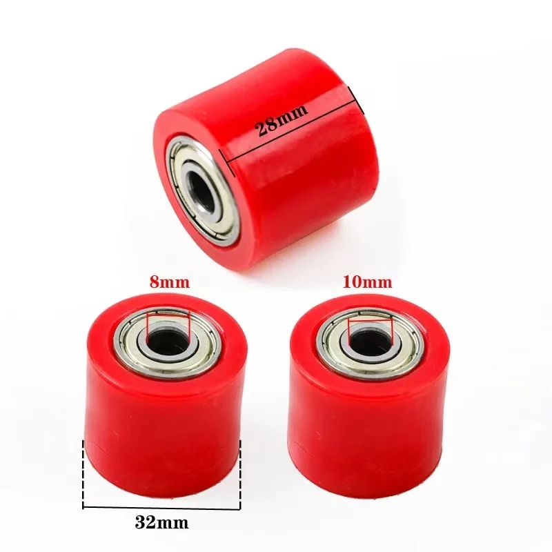 Motorcycle 8mm or 10mm Chain Roller Tensioner Pulley Wheel Guide for XR CR CRF KLX KX YZ YZF RMZ WR50CC-250CC ENDURO MX Pit Bike