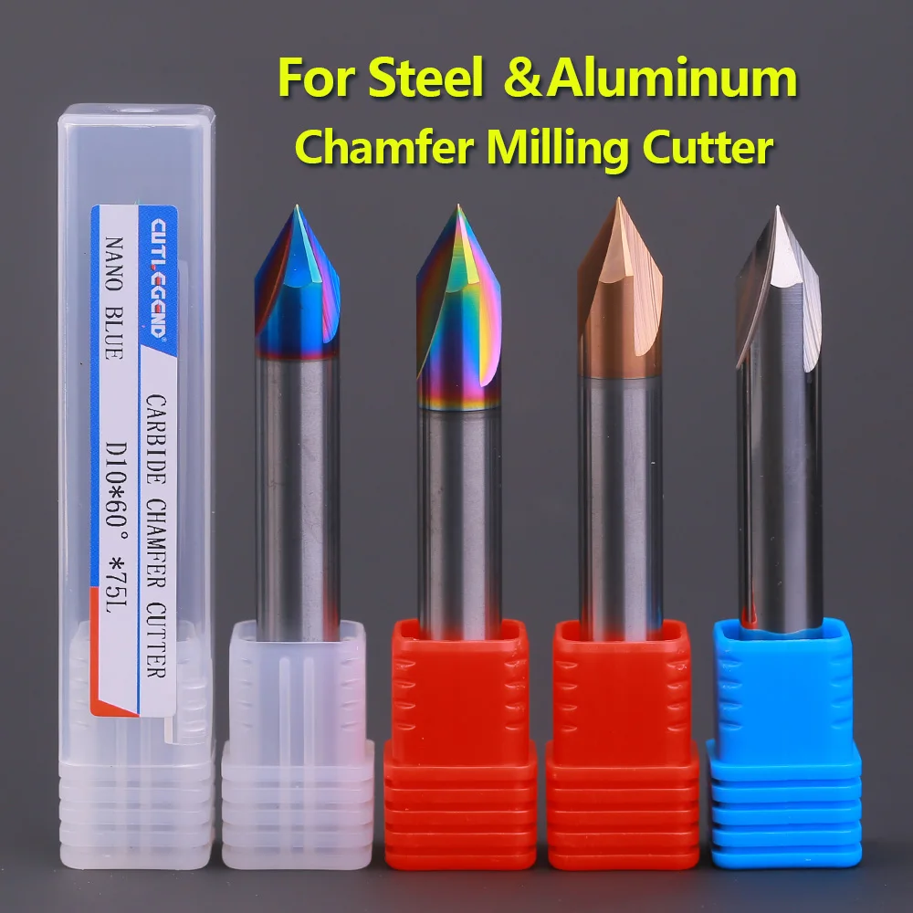 Carbide Chamfer Milling Cutter 60° 90° 120° Degree Corner Countersink Chamfering Mill Deburring 3 4 6 8mm Edges V Groove Router