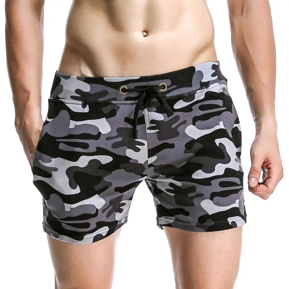 SEOBEAN Mens Casual Shorts Cotton Camo Sweatpants Short Summer Hot Fitness Jogger Shorts Men Gym Shorts