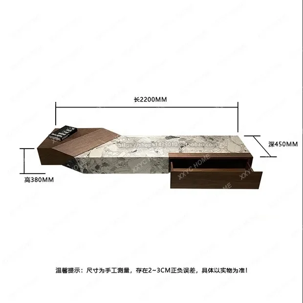 

Medieval style modern simple light luxury natural marble coffee table