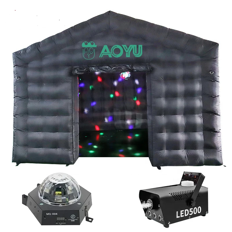 Pop up Black Disco Lighting Night Club Inflatable Portable Mobile  Bar Marquee Cube Party  Wedding Tent Outdoor Events