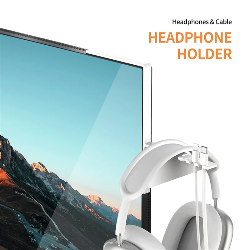 Headphone Holder Hanger Wall PC Monitor Stand Headphone Accessories For All Earset Headset Stand Cable Organizer 2 Colors