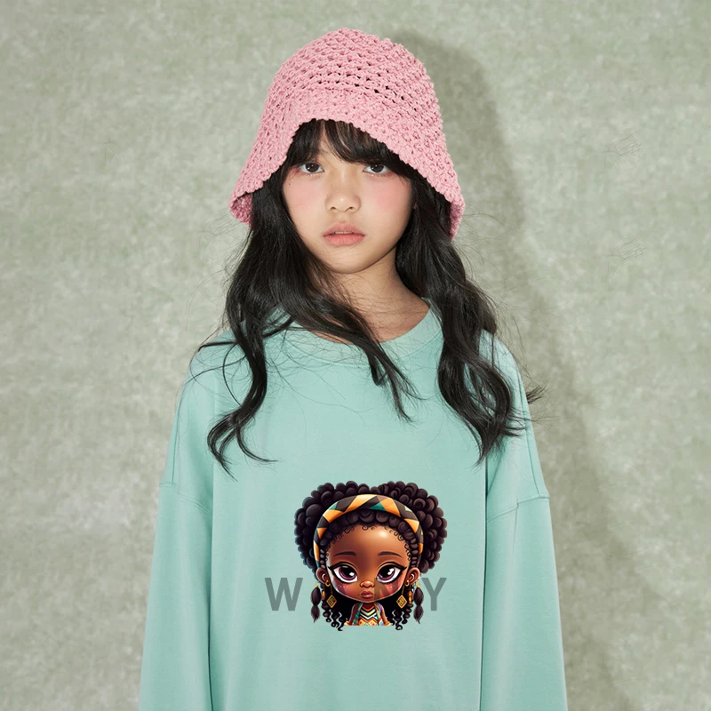Beautiful and Lovely Black Girl Dtf Transfers Ready to Press Iron on Transfers for T Shirts Patch Transfer Patches Clothes DIY view 6