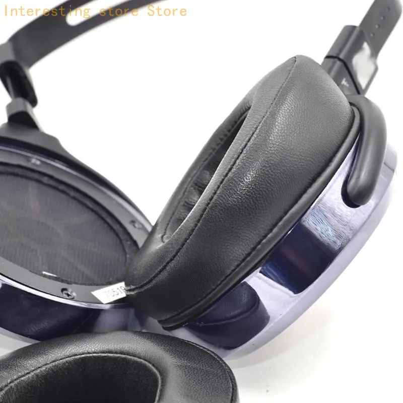 Headphone Ear Pad Replacement, Black Oval Ear Cushions for HD681 HD668B HD672 for Refreshing Old Headphones in Everyday Use 55KC