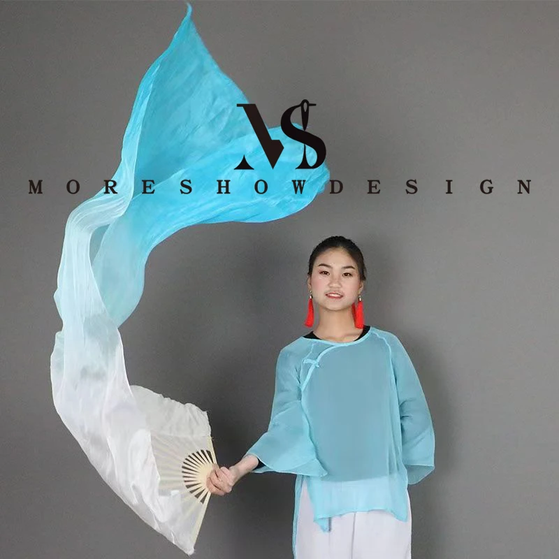 Belly Dance Performance Accessories Fan Imitation Silk Material Veil Dance Outfits Accessory Gradient Color For Adult Women