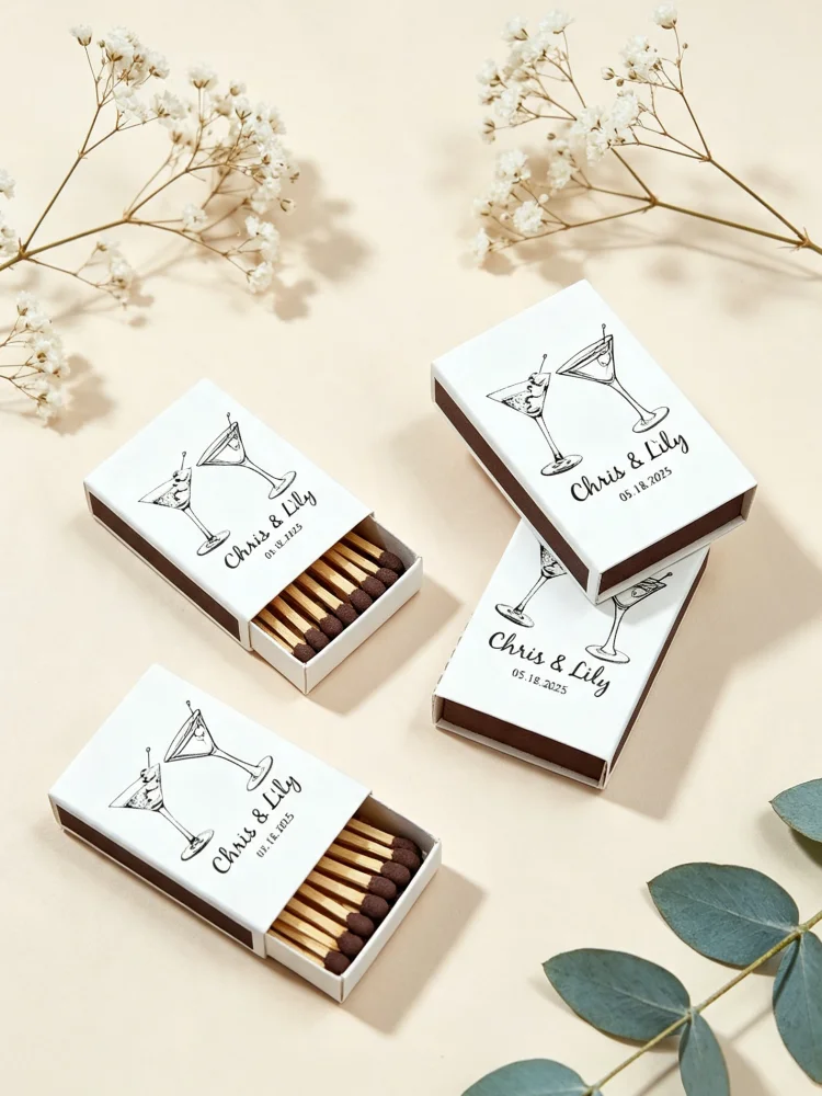 Love Struck Personalized Matchboxes Wedding Reception Favors Bridal Shower Engagement Party Unique Guest Souvenir Decor