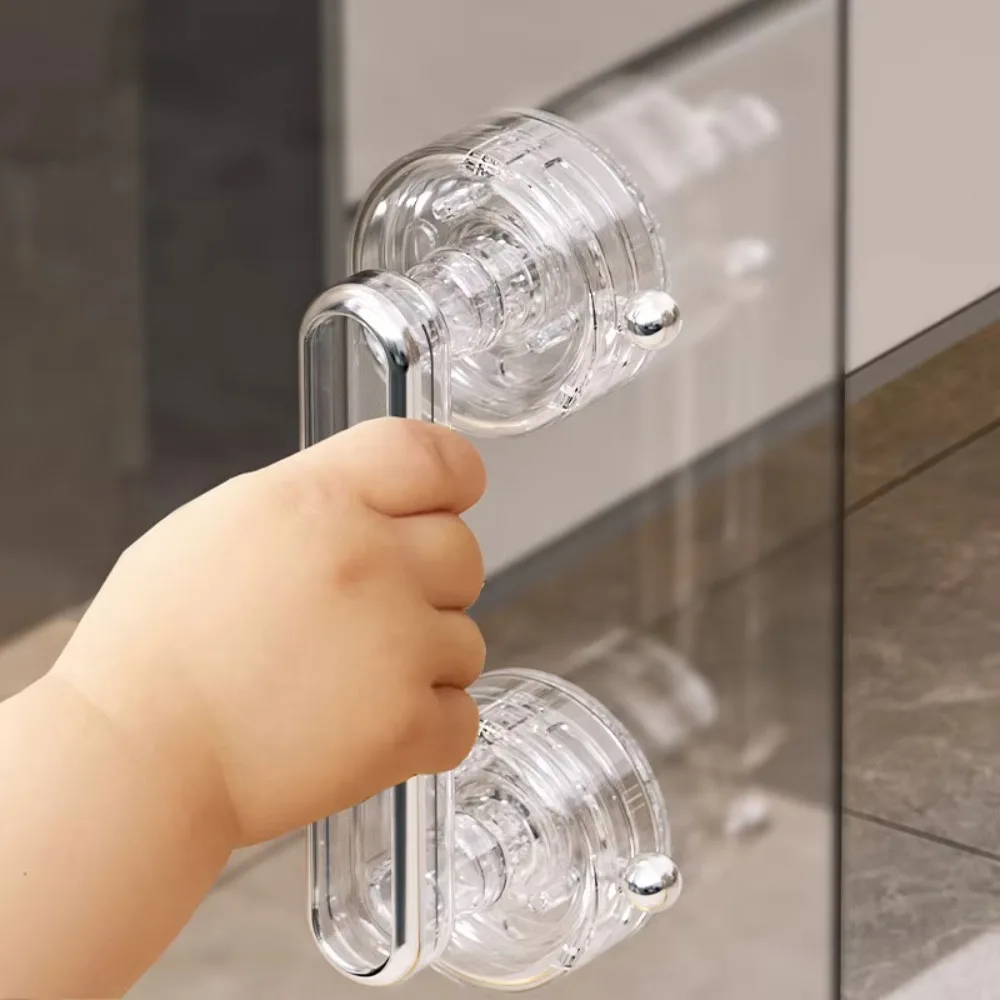 2 unidades/Puñal de agarre de vidrio sin perforaciones para puertas de inodoro, ducha, ventanas