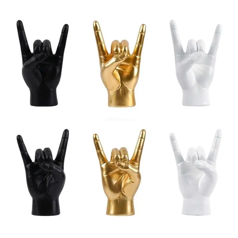 

Sign Rock and Roll Statue Punk Gesture Unique Music Livehouse Decorations Dropship