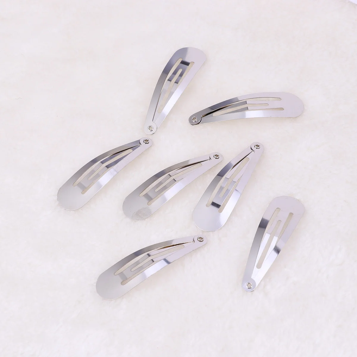 

50Pcs Water Drop Hair Clips 50Mm Elegant Snap Barrettes for Women Girls Wedding Bridal Party Prom Use Hair Accessories No Bend