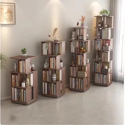 Storage Bookcase Rotating Wooden Display Organizer Cute Children Luxury Decor bookshelf storage Long Mensole Bedroom Furniture