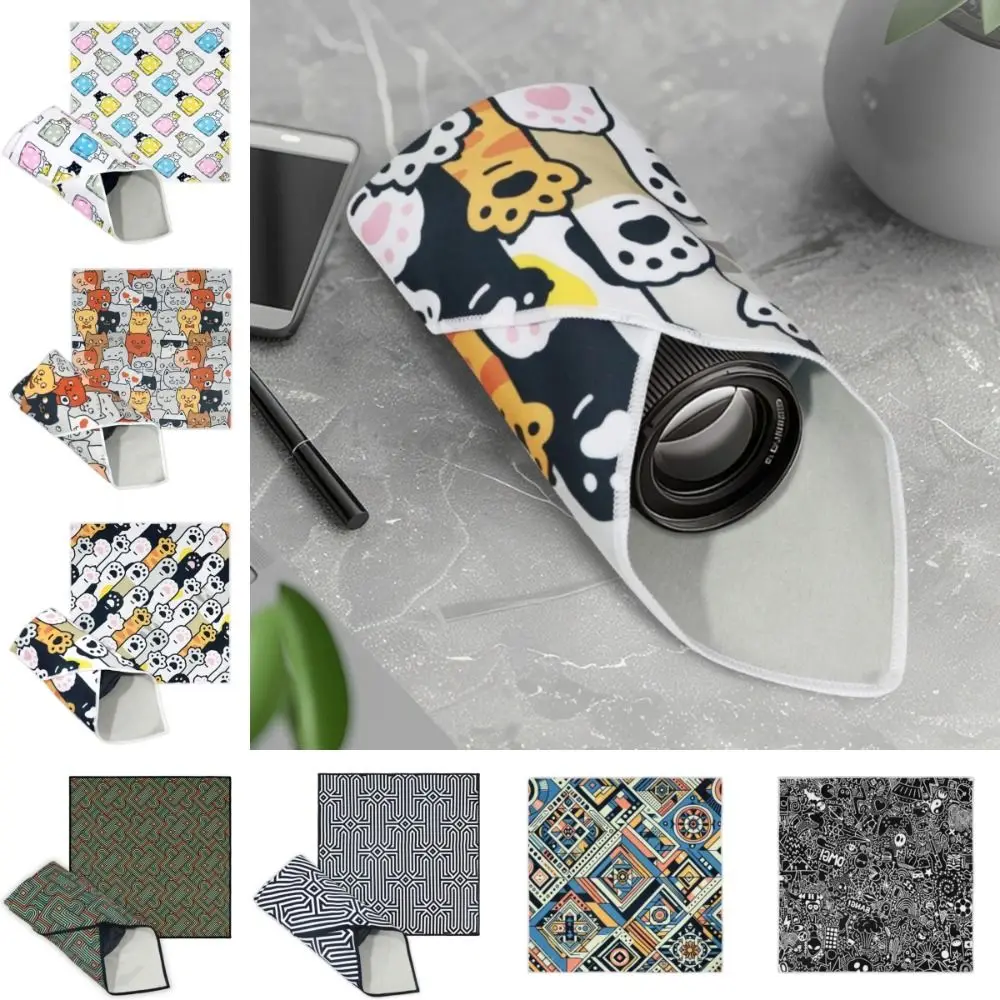 50*50cm Lens Protector Cloth Self-adhesive Folding Camera Protection Wrap Hundred Patch Cloth Square Cosmetic Storage Bag