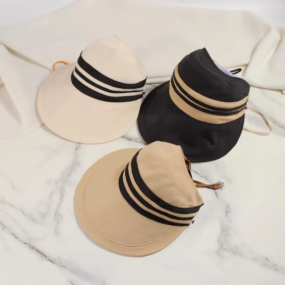 

Fashion Empty Top Bucket Hat Cotton Wide Brim Beach Hat UV Protection Breathable Fisherman Hat Outdoor