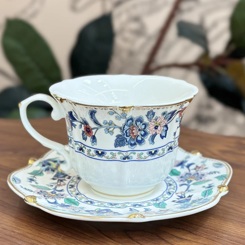 Juego de platos y tazas de café Y Bone china, exquisito juego de té europeo de la tarde, juego de platos y tazas inglesas de alta estética