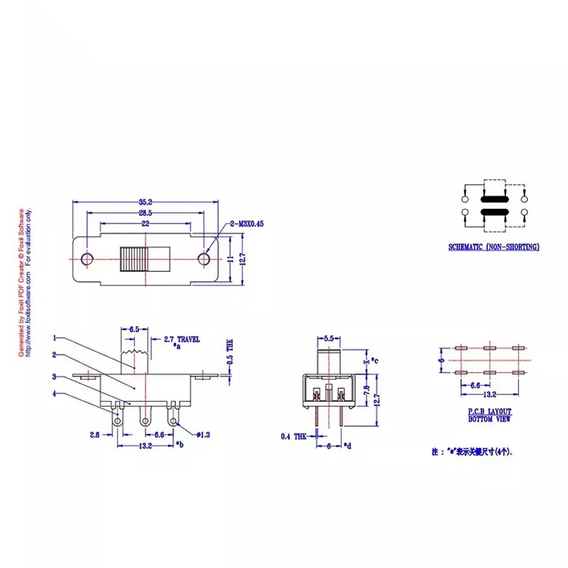 5PCS/LOT SS-22K29 Two speed high current toggle switch 3A250V car refrigerator switch with fixing screw hole