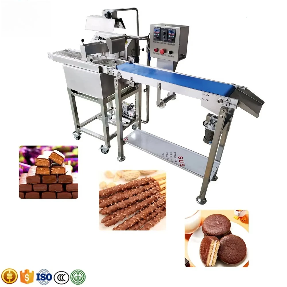 เครื่องเคลือบช็อกโกแลต / การเคลือบช็อกโกแลต / สายการผลิตการเคลือบช็อกโกแลต