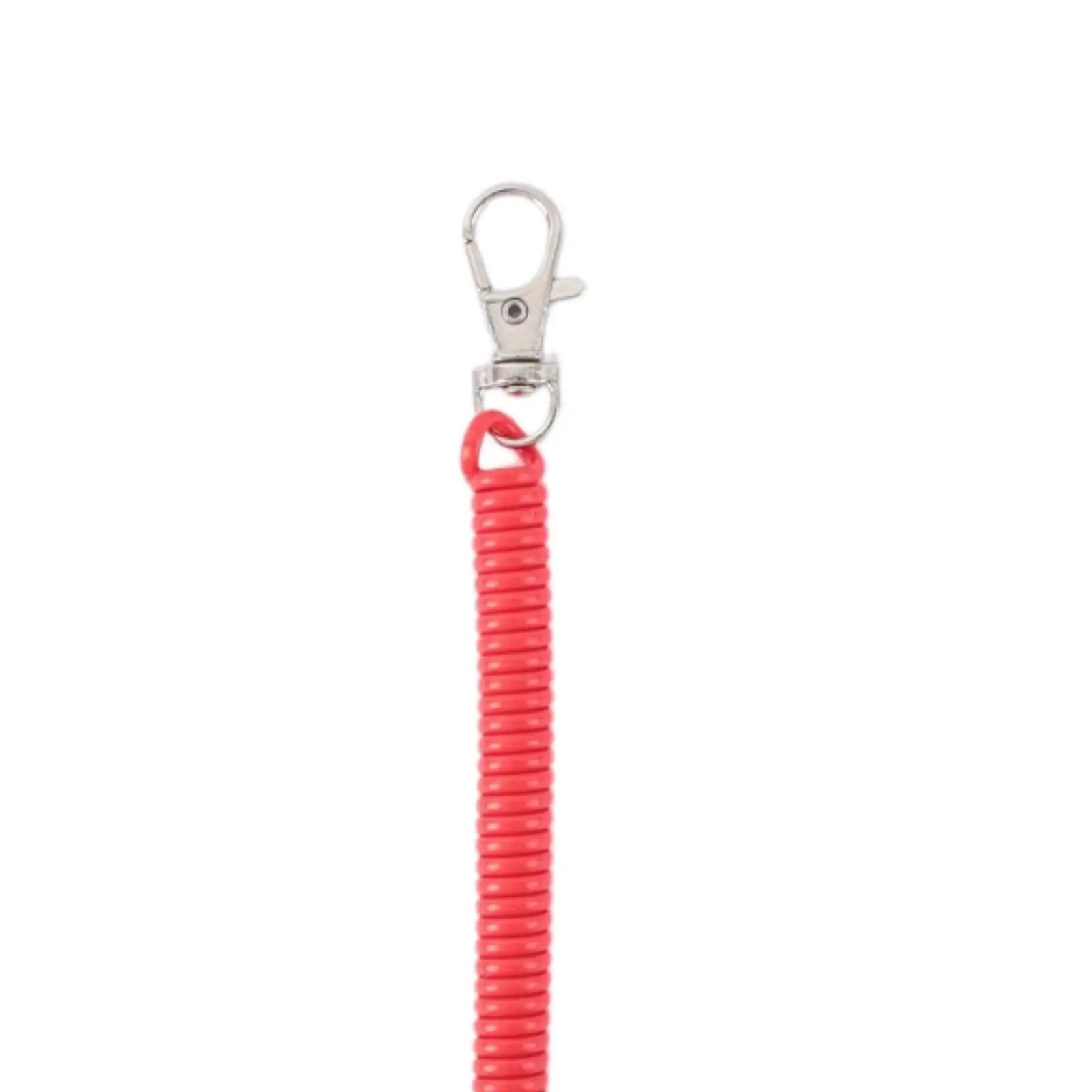 Coil Spring Keychain Strap for Wrist Belt Loop Retractable Stretchy EVA Key Holder with Metal Swivel Hook