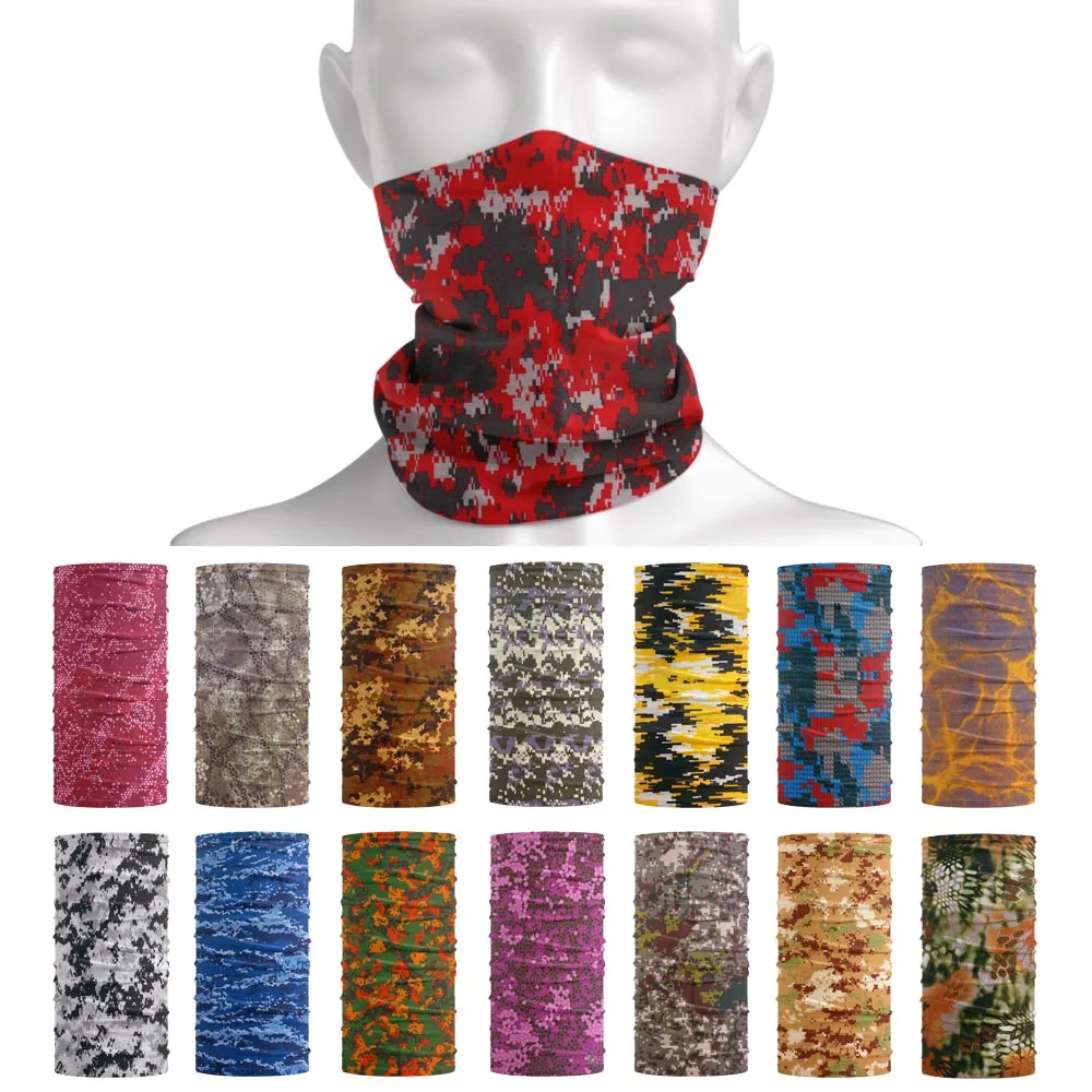 Balaclava de camuflagem tática para homens e mulheres, polainas de pescoço, máscara facial, lenço, bandana, Wargame, PC, ao ar livre, caça,