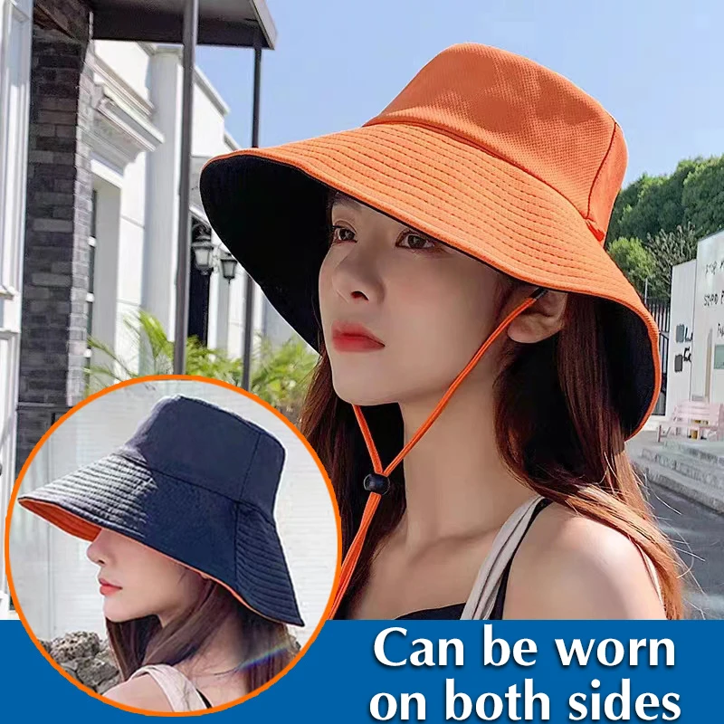 Foldable Sun Protection Hat Women Wide Brim Sun Visor UPF Spring 50+ Protection Traveling Hat Summer Hiking Cap Fishing