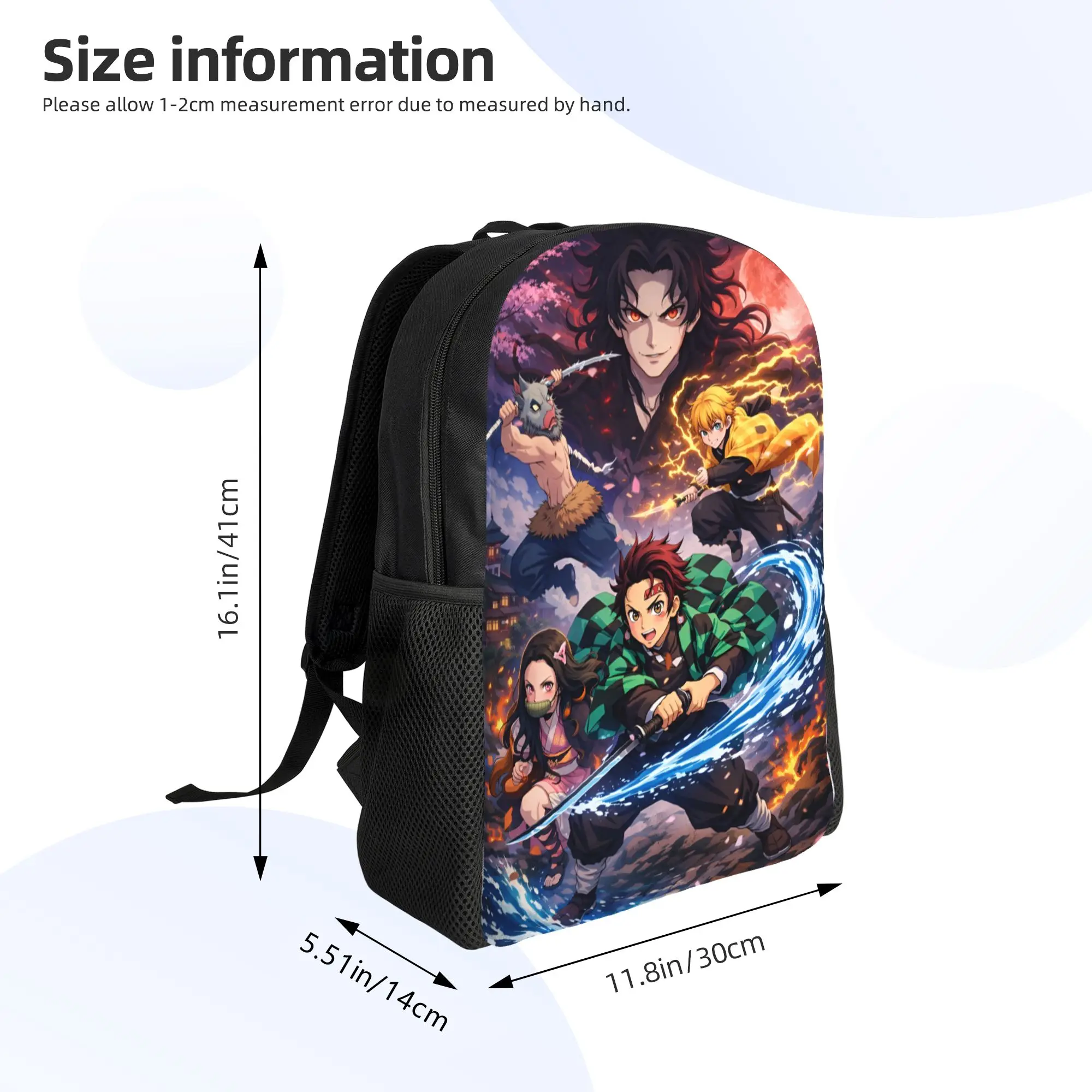 D-Demons Slayers Travel Backpack Women Men School Laptop Bookbag Kimetsus No Yaibas Cartoon Anime College Student Daypack Bags view 3