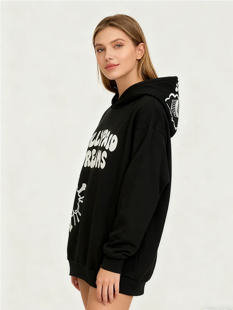 

Harajuku High Street Autumn/Winter Instagram Style Trendy Fashion Statement Print Hooded Sweatshirts Y2K Clothing