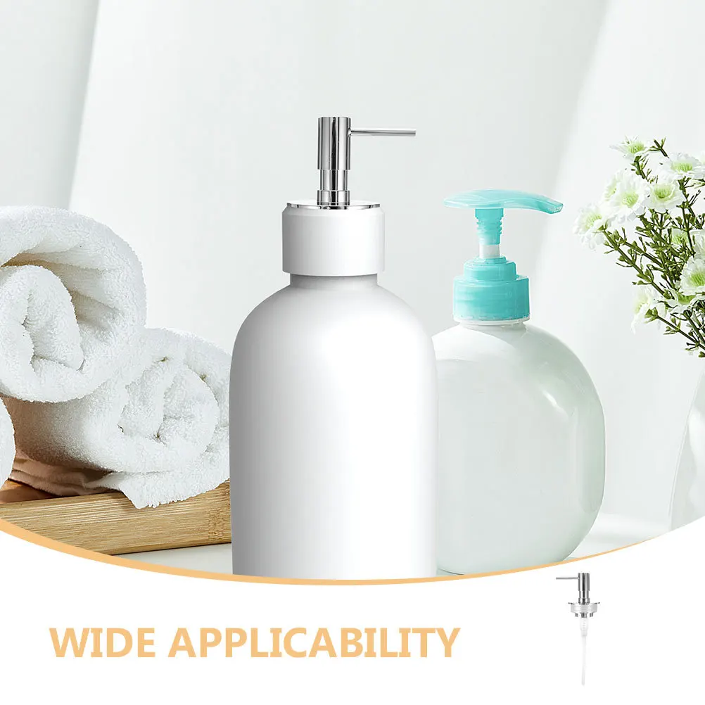비누 디스펜서 용 2개입 누수 방지 플라스틱 로션 펌프 헤드 교체용 리필 가능한 병 펌프 뚜껑 포함 내구성 재사용 가능 디자인