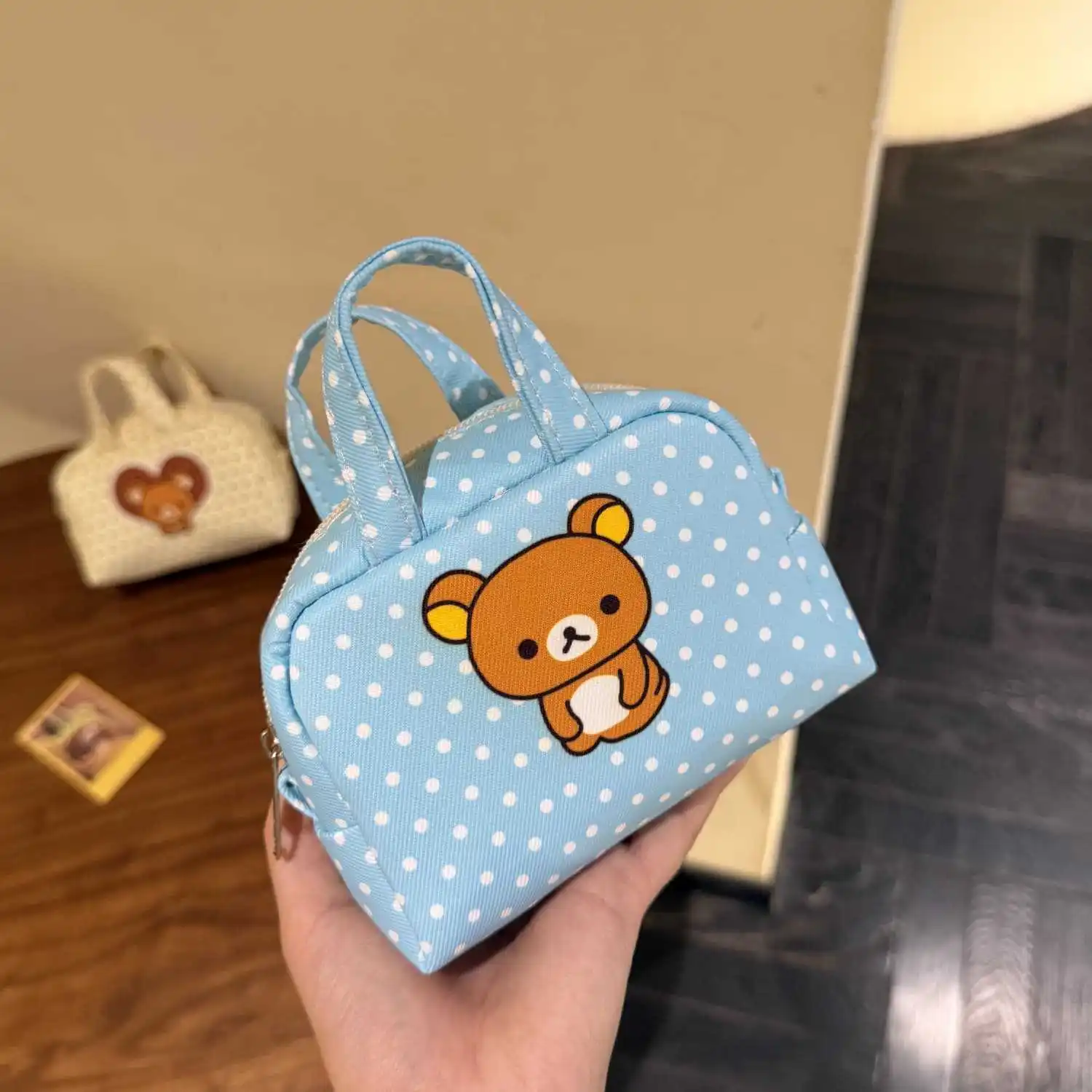 Cartoon Anime for Rilakkuma Handbag Cute Ins Style Large Capacity Good Looks Fashionable Portable Mini Coin Storage Bag