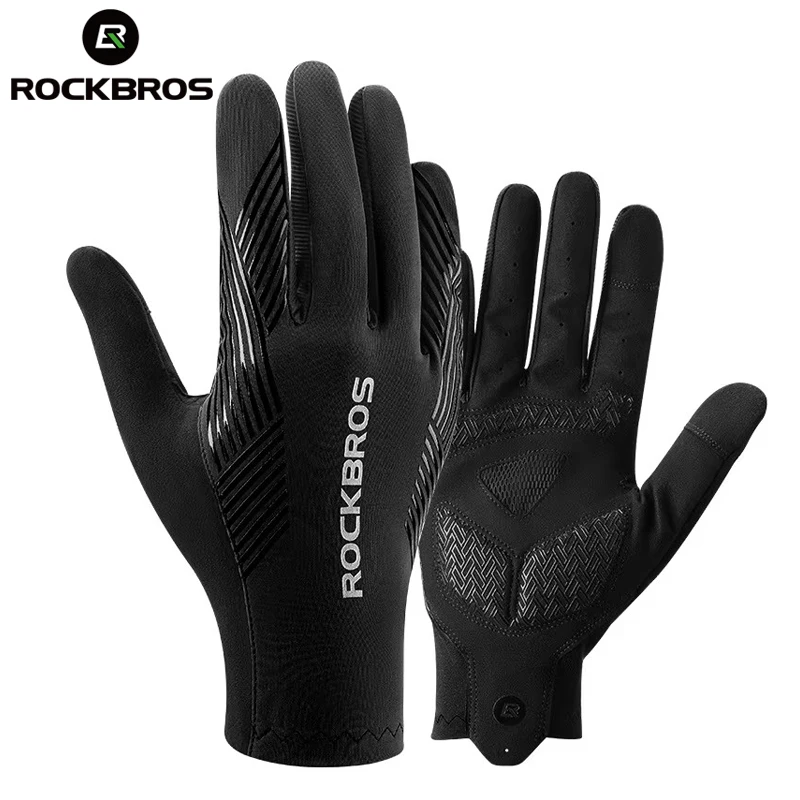 ROCKBROS Guanti da ciclismo da uomo da donna Guanti da bicicletta a dita intere Uomo Primavera Autunno Estate Touchscreen Sport Guanti da bici da