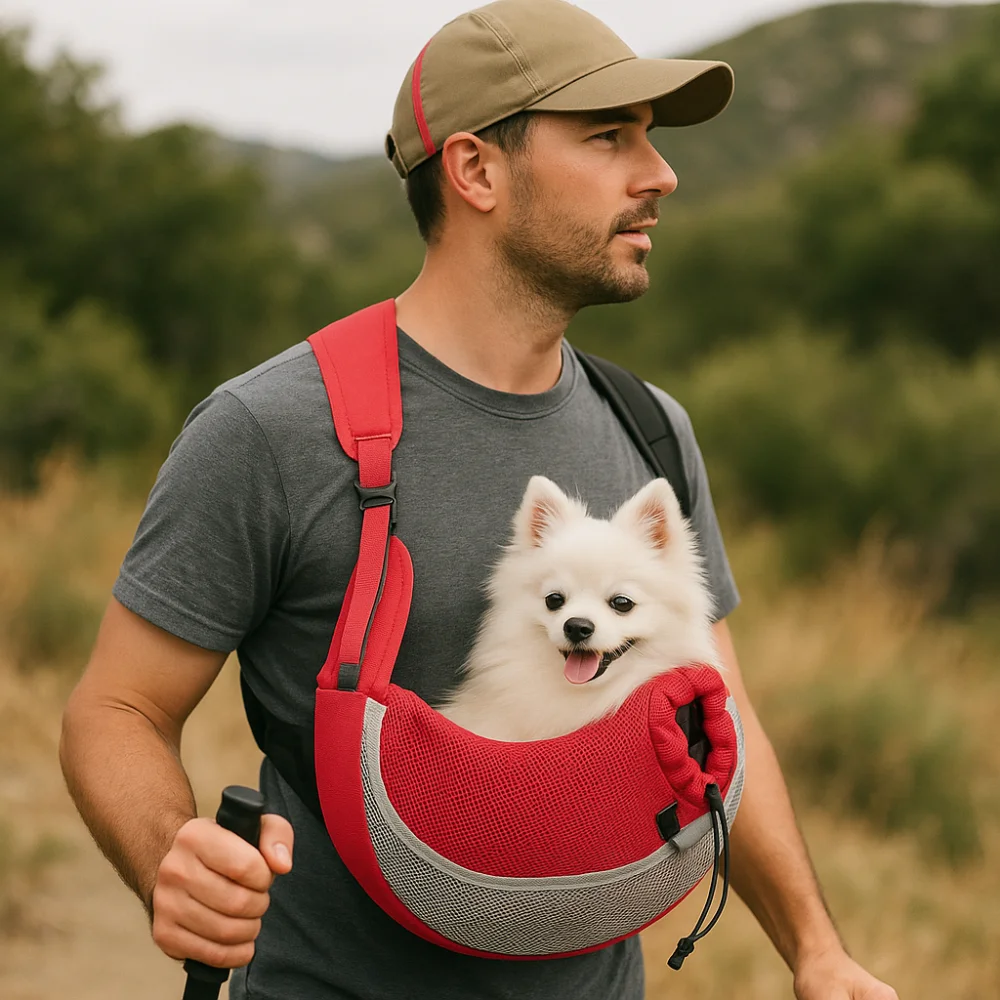 Durable Breathable Pet Carrier Backpack Ergonomic Design Adjustable Sling Carry Pack Mesh Dog Outdoor Bag for Outgoing Pets view 2